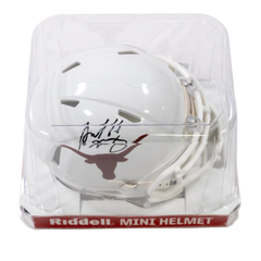 Arch Manning Autographed University of Texas White Mini Speed Replica Helmet-3