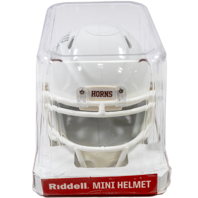 Arch Manning Autographed University of Texas White Mini Speed Replica Helmet-2