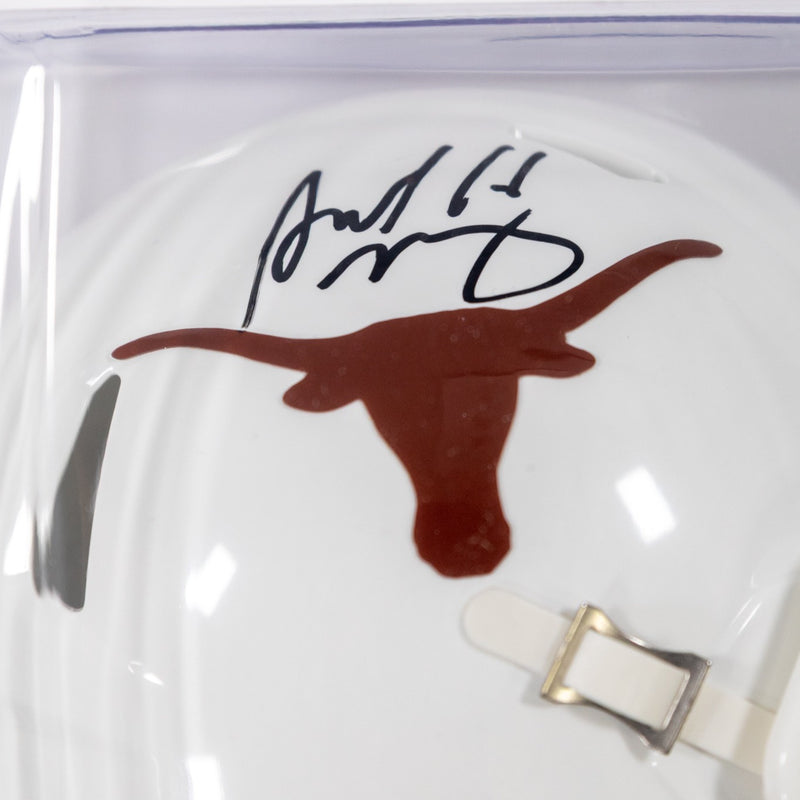 Arch Manning Autographed University of Texas White Mini Speed Replica Helmet-4