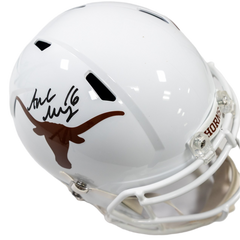 Arch Manning Autographed University of Texas White Mini Speed Replica Helmet-1