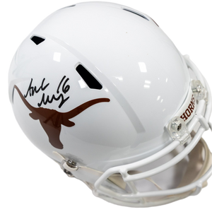 Arch Manning Autographed University of Texas White Mini Speed Replica Helmet
