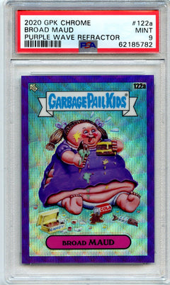 Broad Maud 2020 Garbage Pail Kids Chrome Purple Wave Refractor #122a PSA 9-1