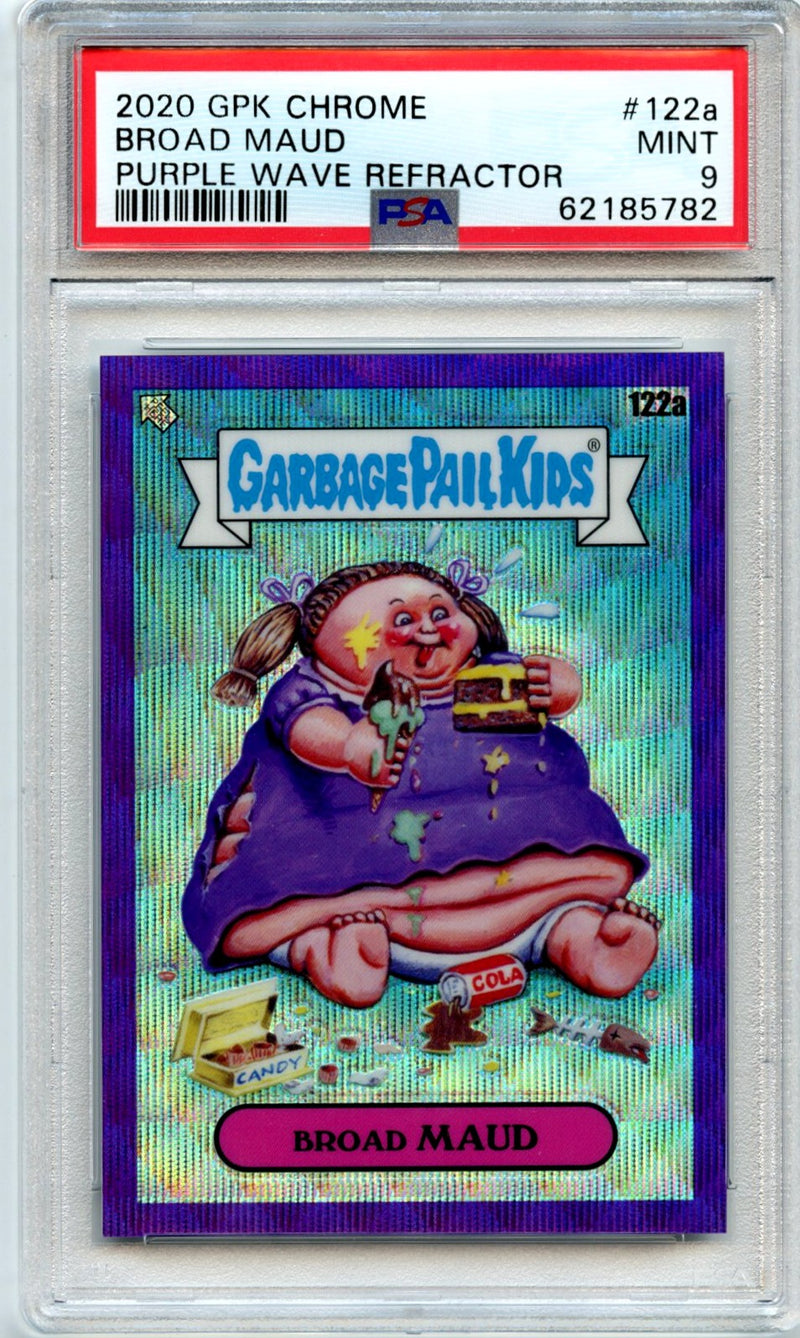 Broad Maud 2020 Garbage Pail Kids Chrome Purple Wave Refractor #122a PSA 9-1