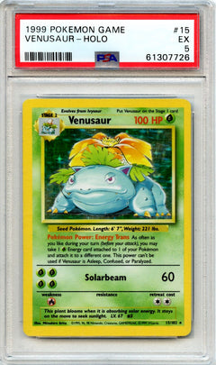 Venusaur-Holo 1999 Pokemon Game #15 PSA 5-1