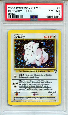 Clefairy-Holo 2000 Pokemon Game Base #6 PSA 8-1