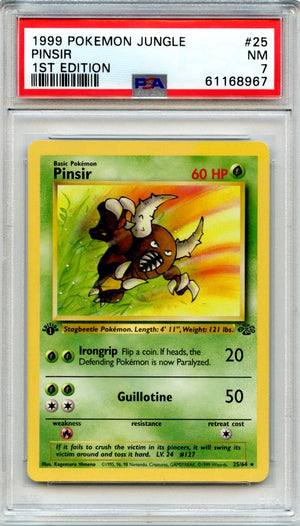 Pinsir 1999 Pokemon Jungle 1st Edition #25 PSA 7