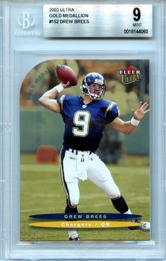 DREW BREES 2003 Ultra Medallion #152 BGS 9-1