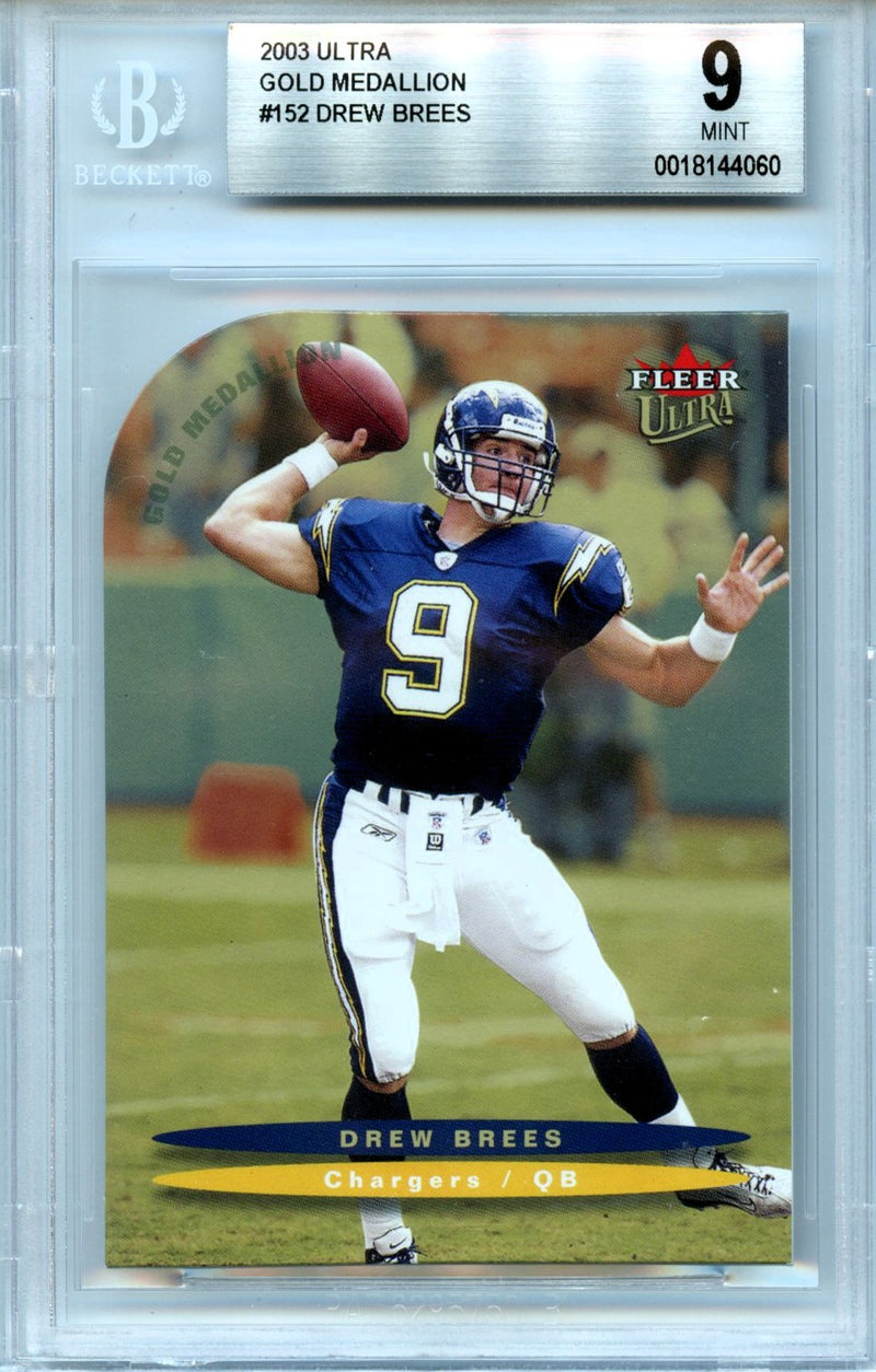 DREW BREES 2003 Ultra Medallion #152 BGS 9-1