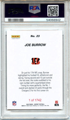 Joe Burrow 2020 Panini Instant NFL #23 PSA 9-2