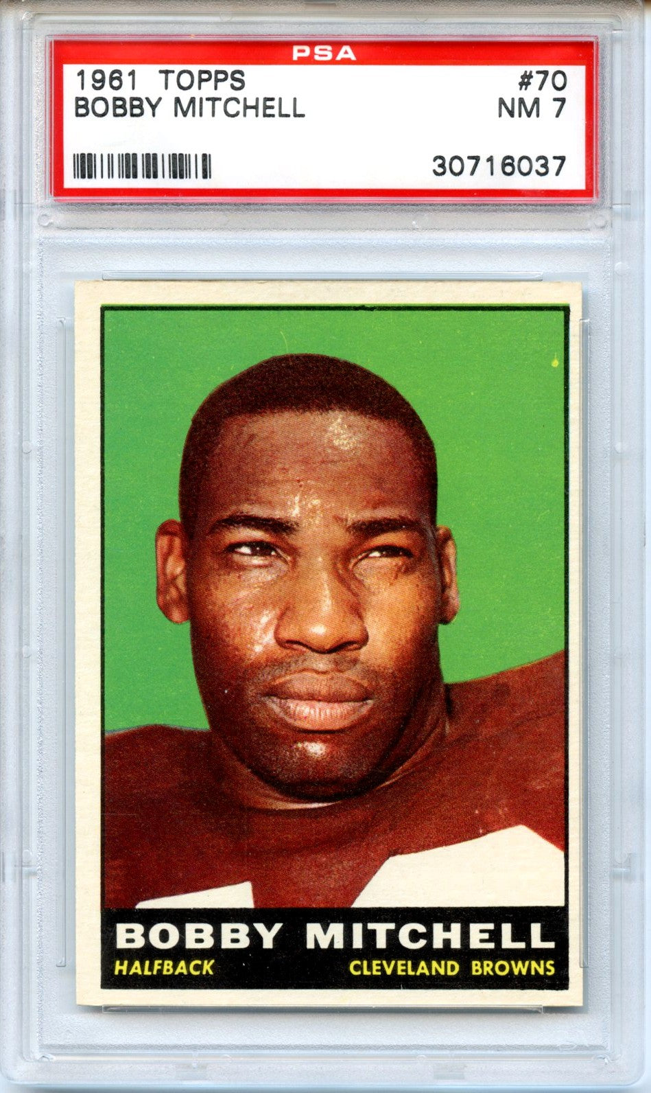 Bobby Mitchell 1961 Topps #70 PSA 7-1