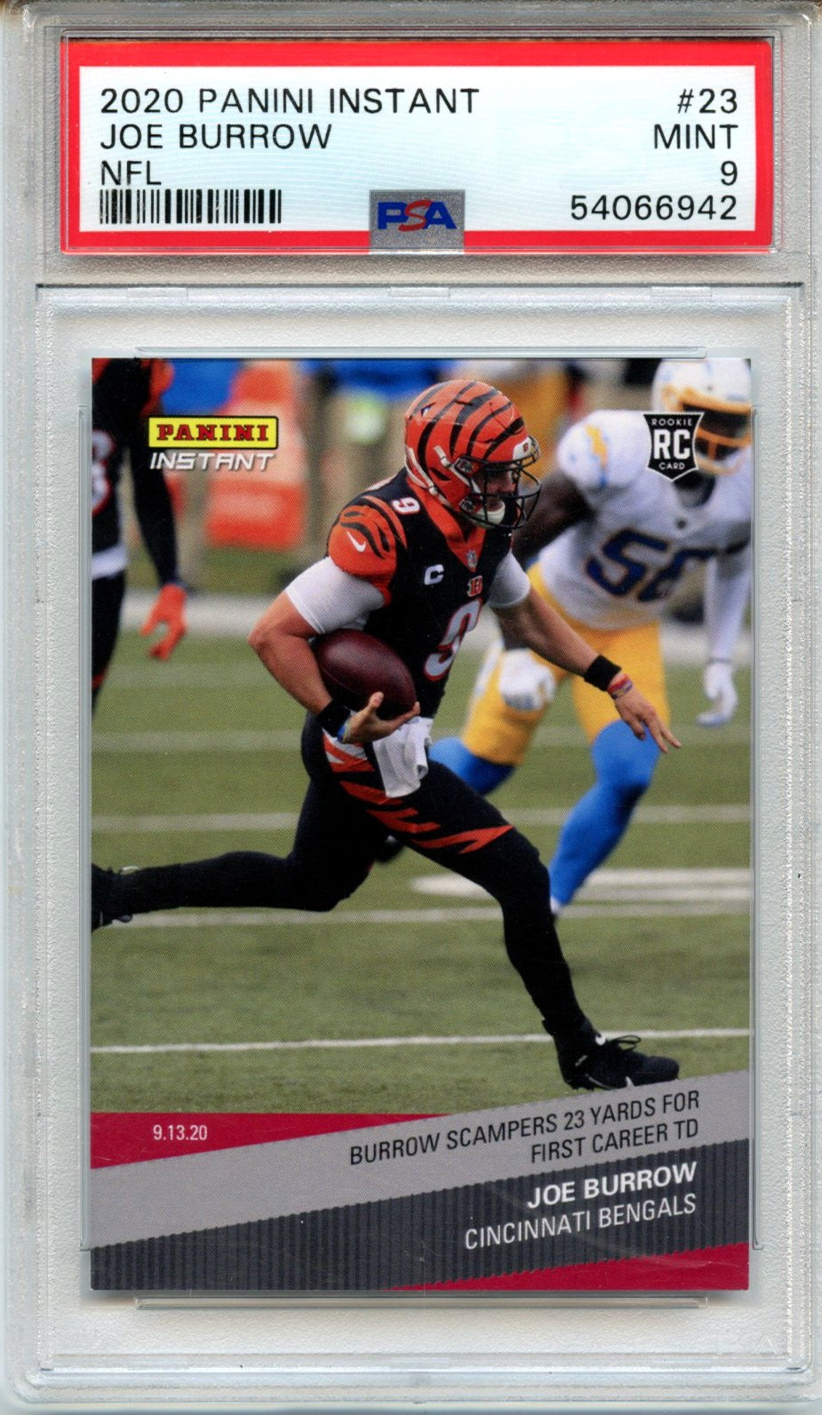 Joe Burrow 2020 Panini Instant NFL #23 PSA 9-1