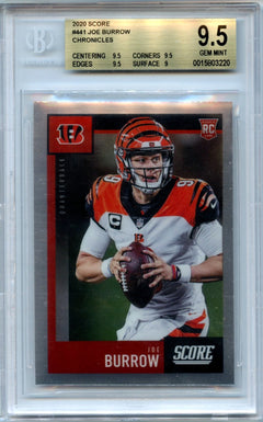 Joe Burrow 2020 Score Chronicles Rookie #441 BGS 9.5-1