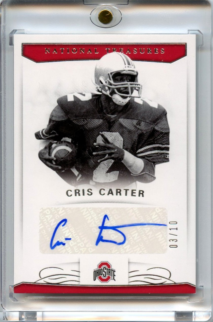 Chris Carter 2018 Panini National Treasures Collegiate Auto 3/10 #57