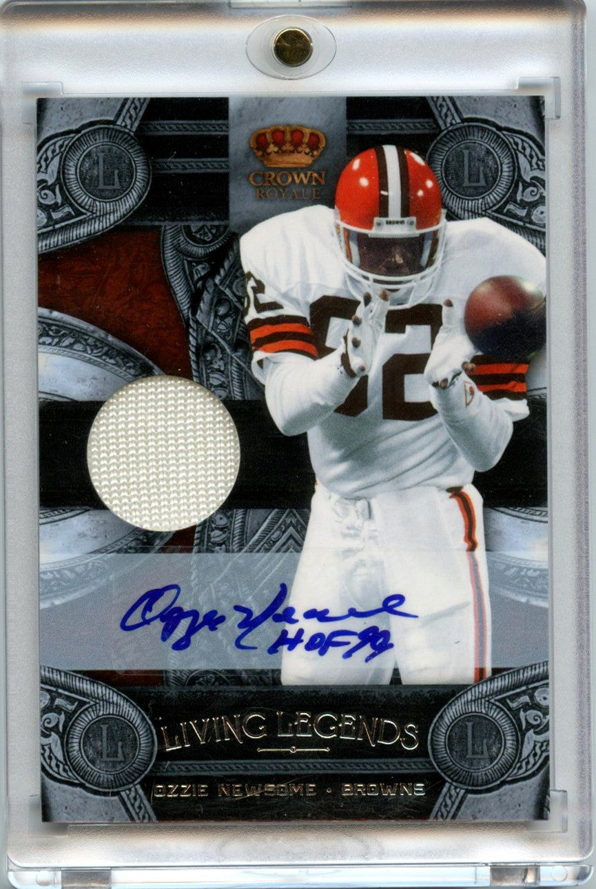 Ozzie Newsome 2011 Panini Crown Royale Living Legends Patch Auto 14/25 #17-1