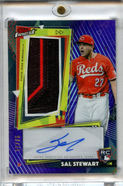 Sal Stewart 2026 Topps Finest Purple Rookie Relic Autograph 17/75 #RPA-SS-1