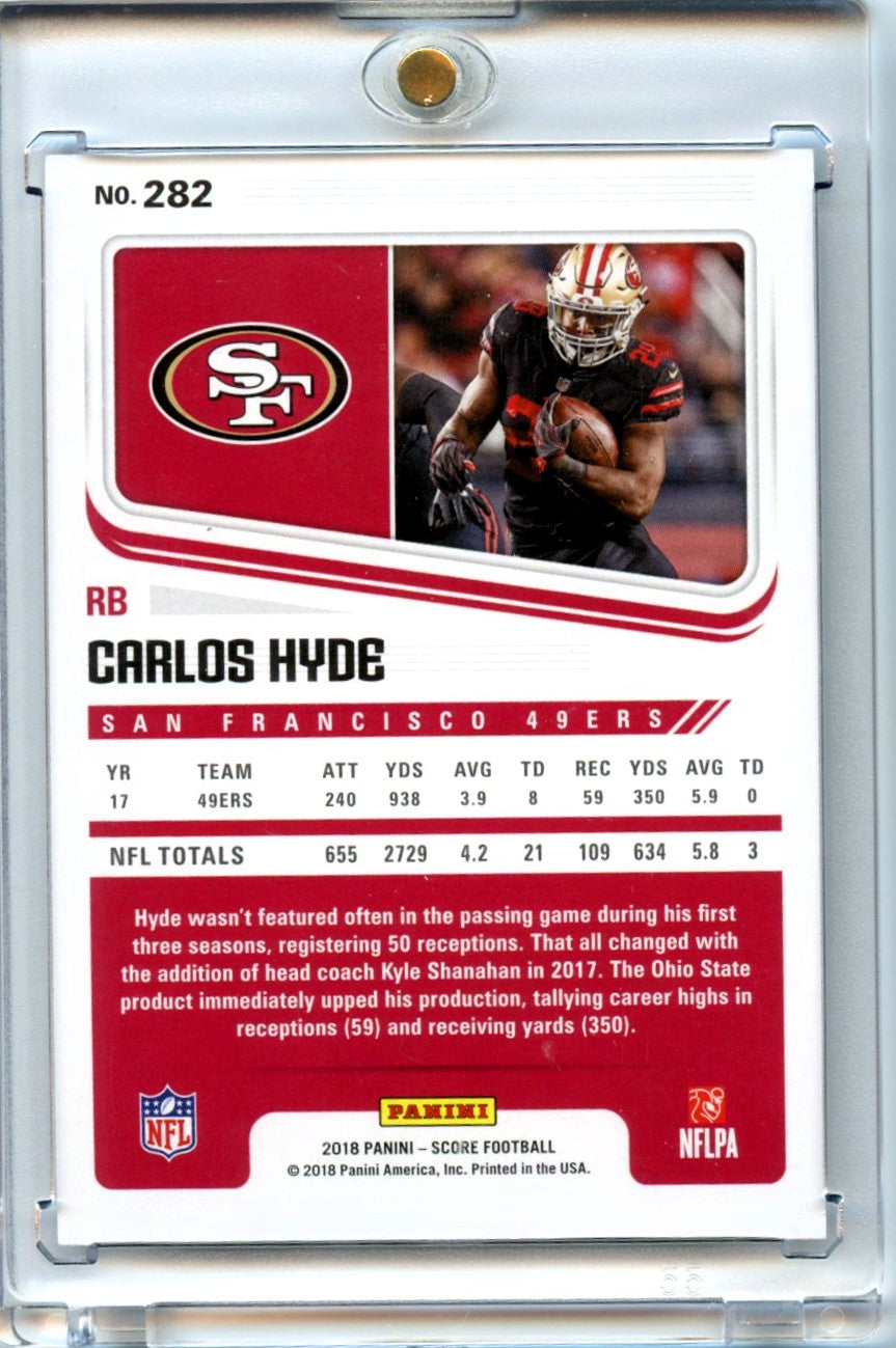 Carlos Hyde 2018 Panini Score Gem Masters 1/1 #282-2