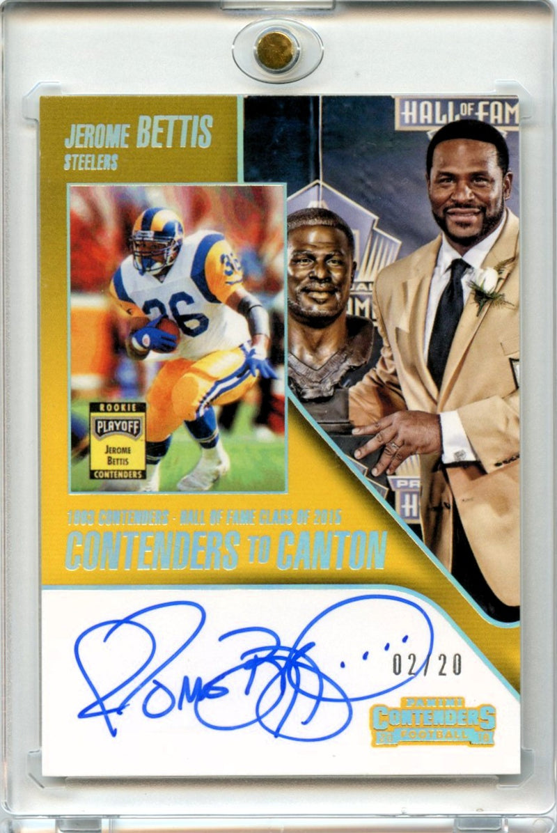 Jerome Bettis 2018 Panini Contenders Football Contenders To Canton Auto 2/20 #CCA-JB-1
