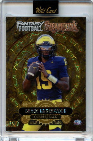 Bryce Underwood 2026 Wild Card Fantasy Football Steampunk 1/1 #FSPGD01-BU