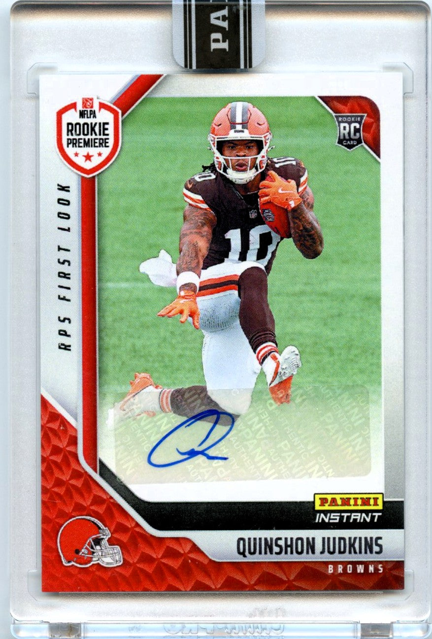 Quinshon Judkins 2025 Panini Instant Rookie Premiere RPS First Look Auto 19/99 #RPSFL-26