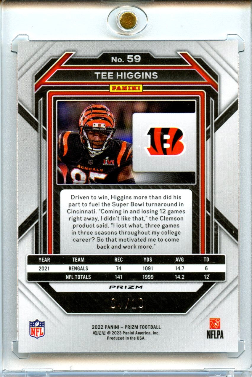 Tee Higgins 2022 Panini Gold Prizm 4/10 #59-2