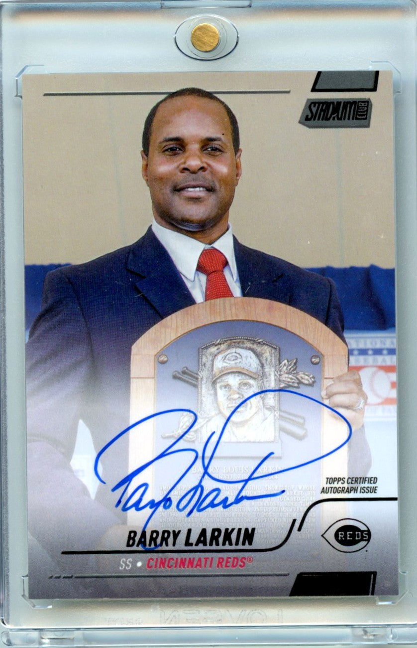 Barry Larkin 2022 Stadium Club Auto 13/25 #SCBA-BL