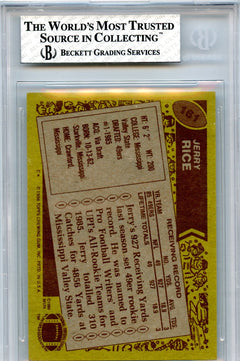 Jerry Rice 1986 Topps Rookie #161 BGS 7.5-2