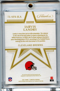 Jarvis Landry 2021 Flawless Red Star Swatch Signatures Patch Auto 10/10 #STS-JLA-2