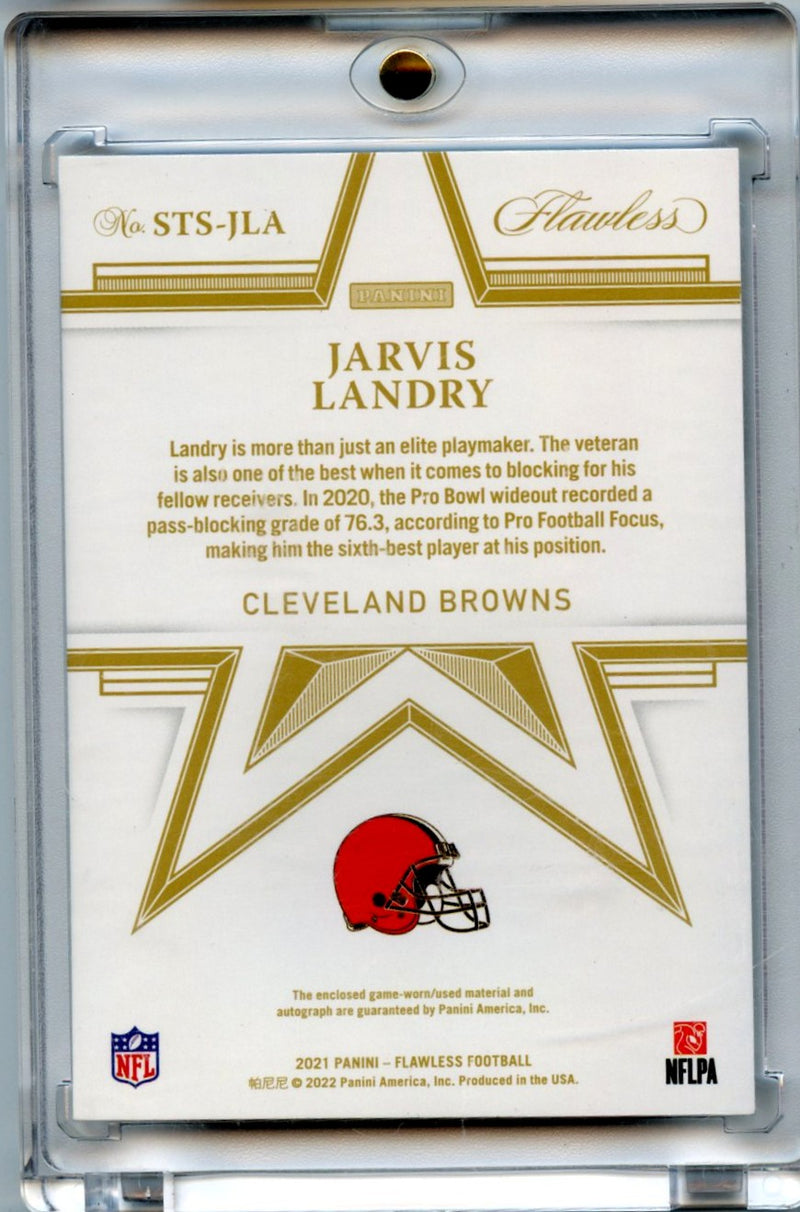 Jarvis Landry 2021 Flawless Red Star Swatch Signatures Patch Auto 10/10 #STS-JLA-2