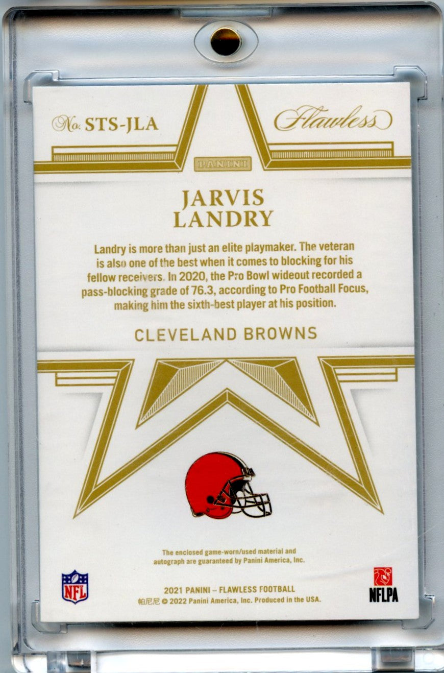 Jarvis Landry 2021 Flawless Red Star Swatch Signatures Patch Auto 10/10 #STS-JLA-2