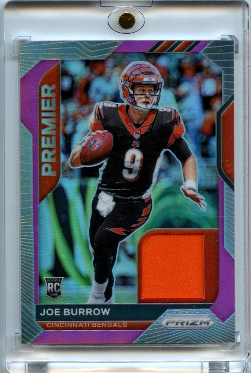 Joe Burrow 2020 Prizm Football Pink Premier Rookie Patch #1-1