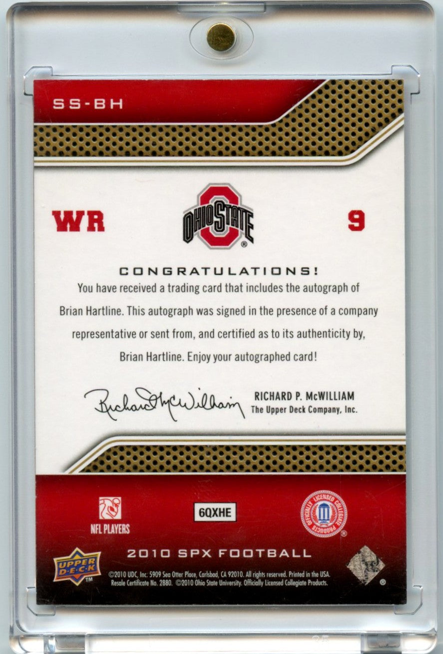 Brian Hartline 2010 SPX Football Super Scripts Auto #SS-BH
