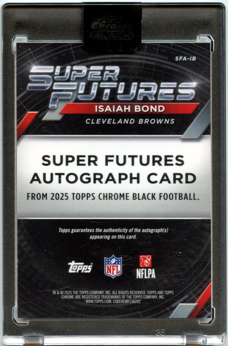Isaiah Bond 2025 Topps Chrome Black Super Futures Gold Auto 48/50 #SFA-IB-2