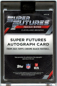 Isaiah Bond 2025 Topps Chrome Black Super Futures Gold Auto 48/50 #SFA-IB-2