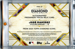 Jose Ramirez 2025 Diamond Icons Preeminent Pieces Relic Patch Auto 5/5 #PPRA-JR-2