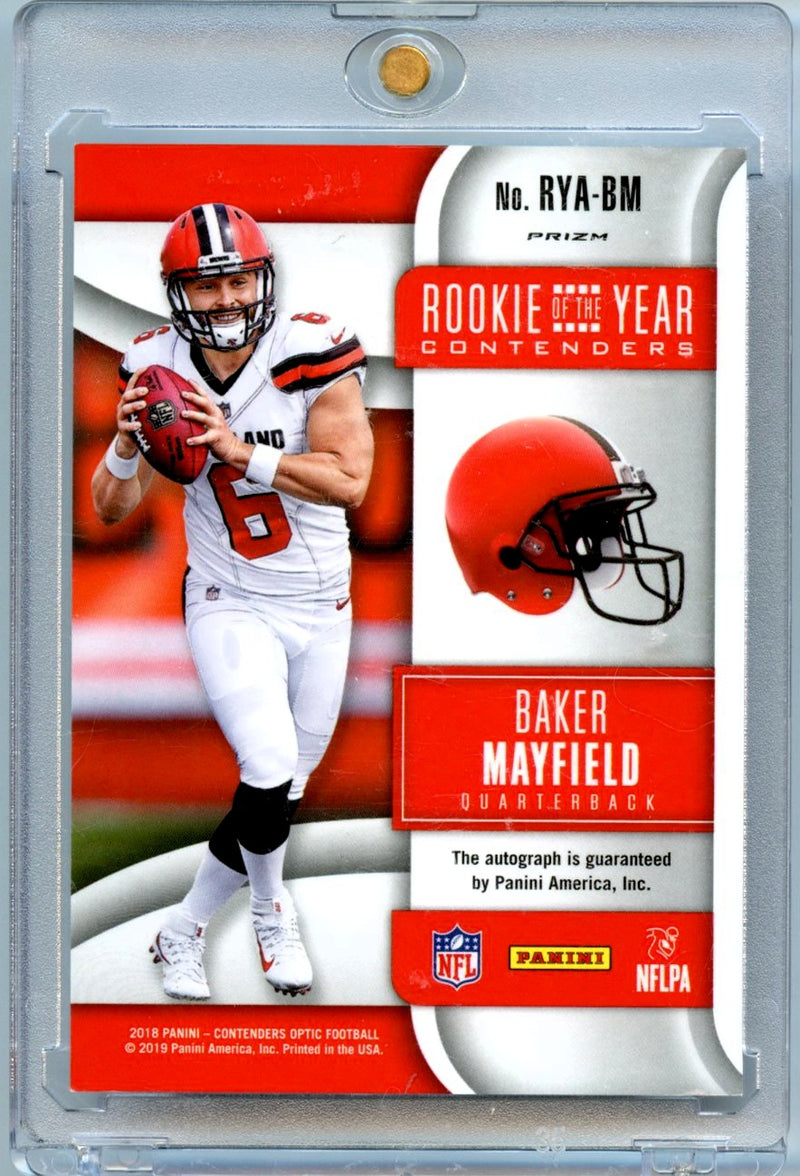 Baker Mayfield 2018 Panini Contenders Optic Rookie Of The Year Contenders Auto #RYA-BM-2