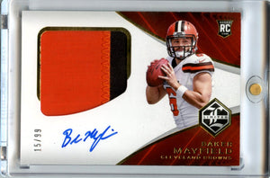 Baker Mayfield 2019 Limited Football Rookie Patch Auto 15/99 #141
