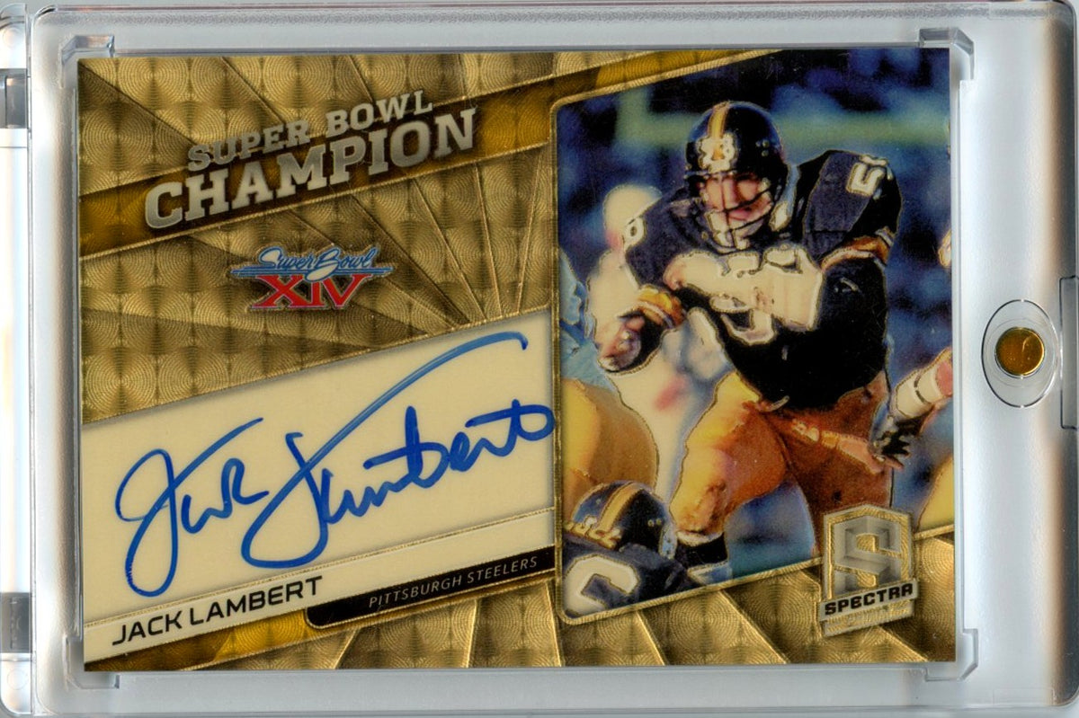 Jack Lambert 2019 Spectra Super Bowl Champion Superfractor 1/1 Auto #SBS-JL-1