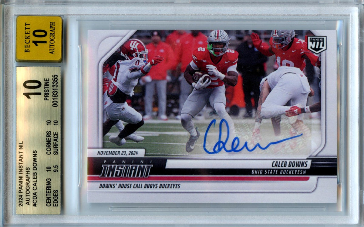 Caleb Downs 2024 Panini Instant NIL Autographs 99/99 #CDA BGS 10 Auto 10-1