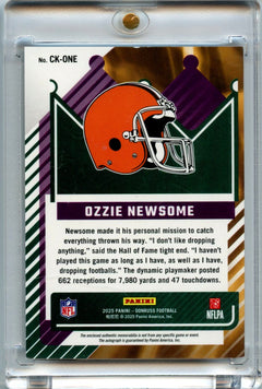 Ozzie Newsome 2025 Donruss Football Canton Kings Patch Auto 9/10 #CK-ONE-2