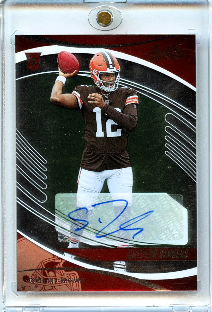 Shedeur Sanders 2025 Panini Absolute Football Rookie Auto #177-1