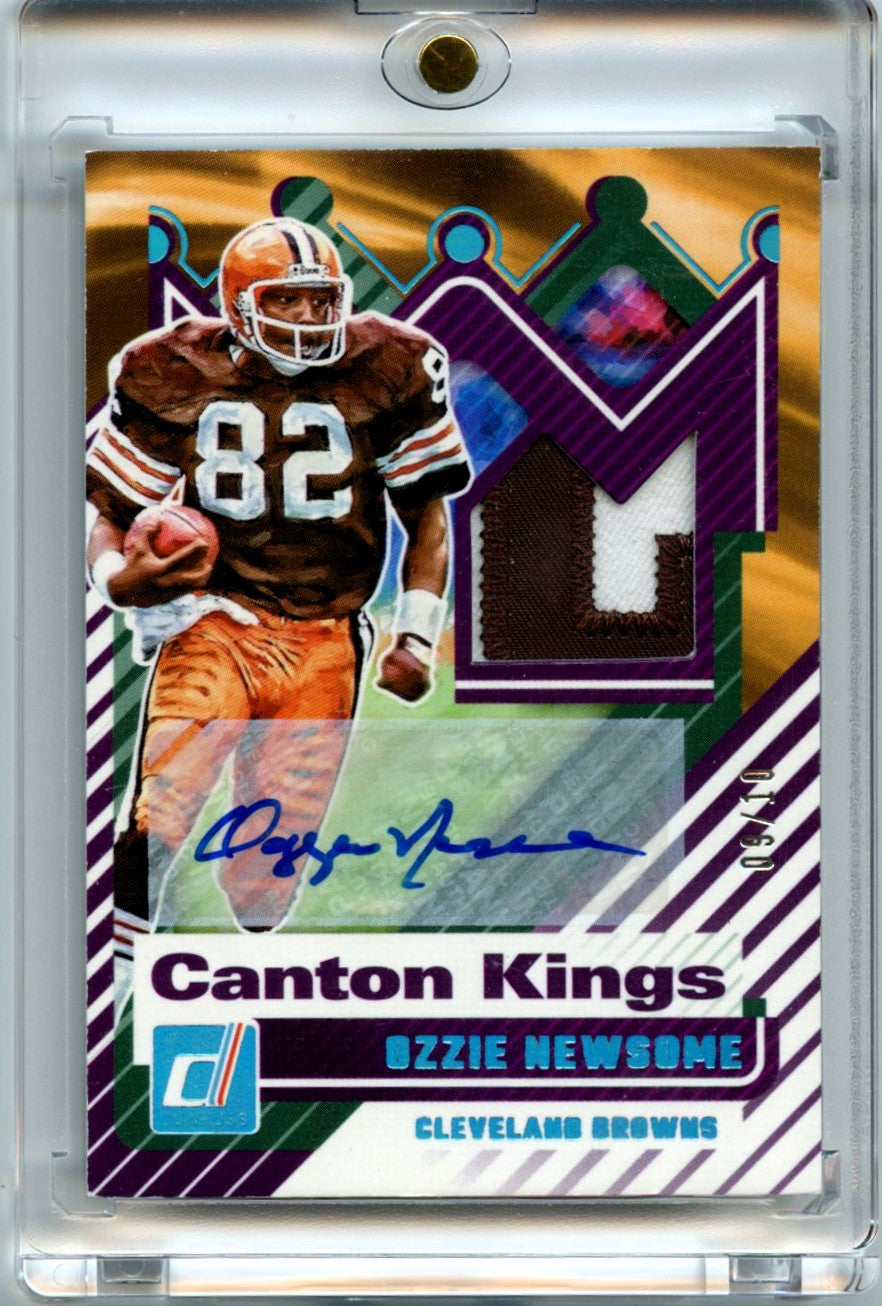 Ozzie Newsome 2025 Donruss Football Canton Kings Patch Auto 9/10 #CK-ONE-1