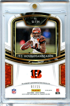 T.J. Houshmandzadeh 2020 Panini Select Die Cut Tie-Dye Auto 7/15 #SI-TJH-2
