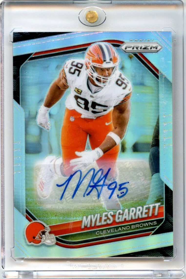 Myles Garrett 2025 Panini Prizm Football Silver Prizm Auto #73-1