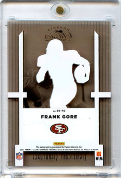 Frank Gore 2021 Clearly Donruss Football Classics Significant Signatures Auto #05-FG-2