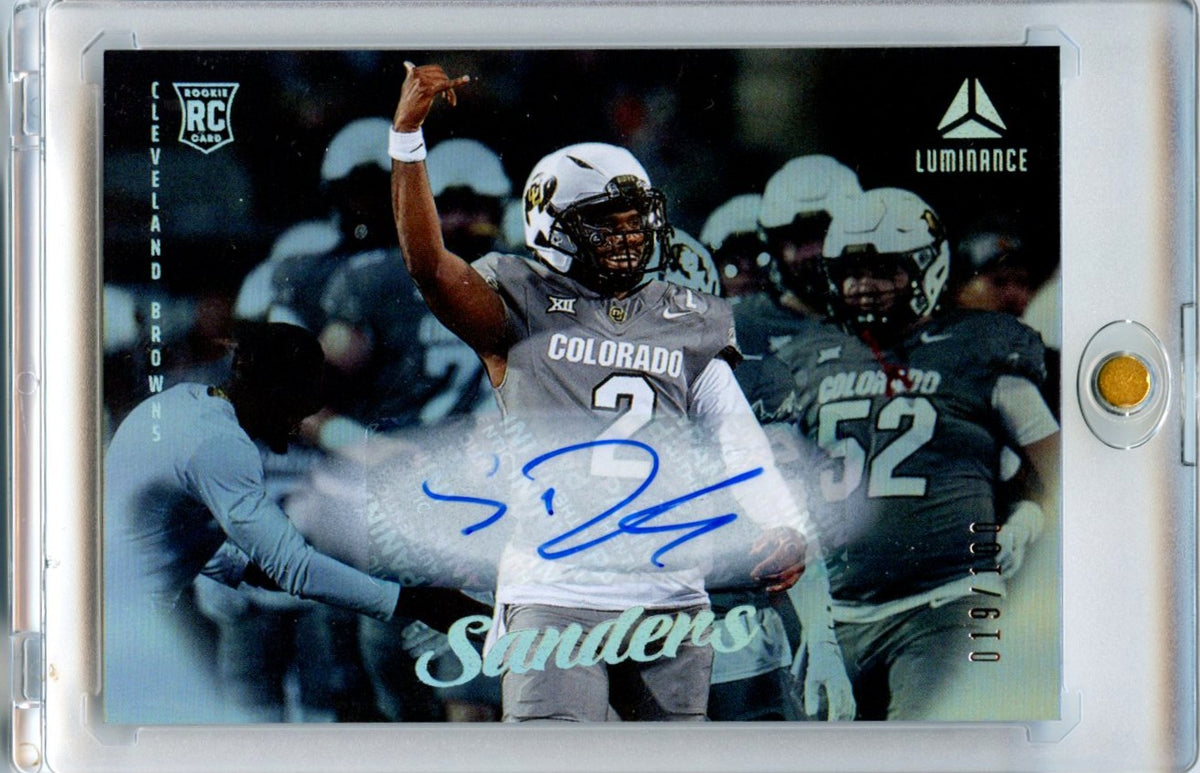 Shedeur Sanders 2025 Luminance Football Rookie Auto 19/100 #176-1