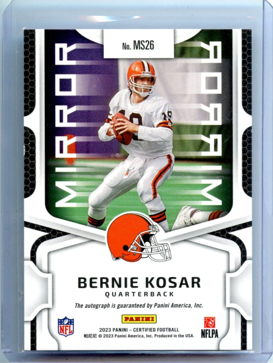 Bernie Kosar 2023 Certified Football Mirror Red Auto 34/35 #MS26-2