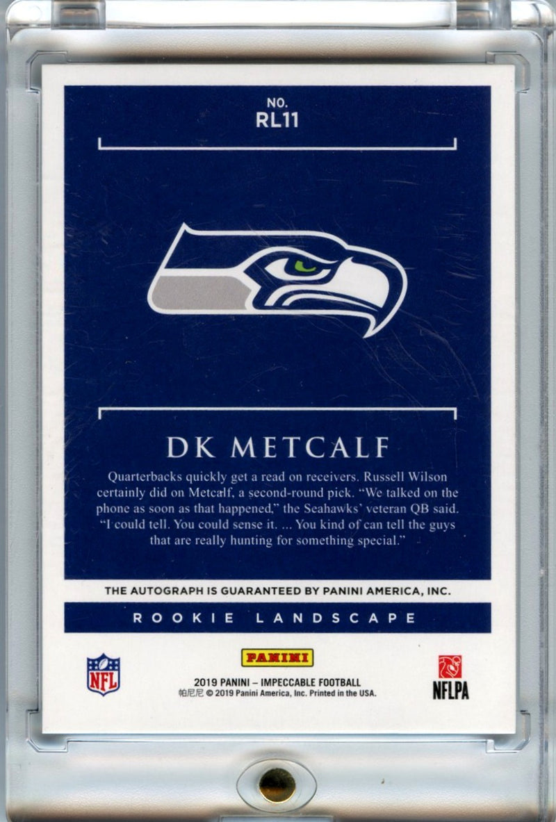 DK Metcalf 2019 Impeccable Football Rookie Landscape Rookie Auto 42/75 #RL-11-2