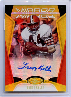 Leroy Kelly 2020 Panini Certified Mirror Signatures Gold Auto 4/15 #MS-LK-1