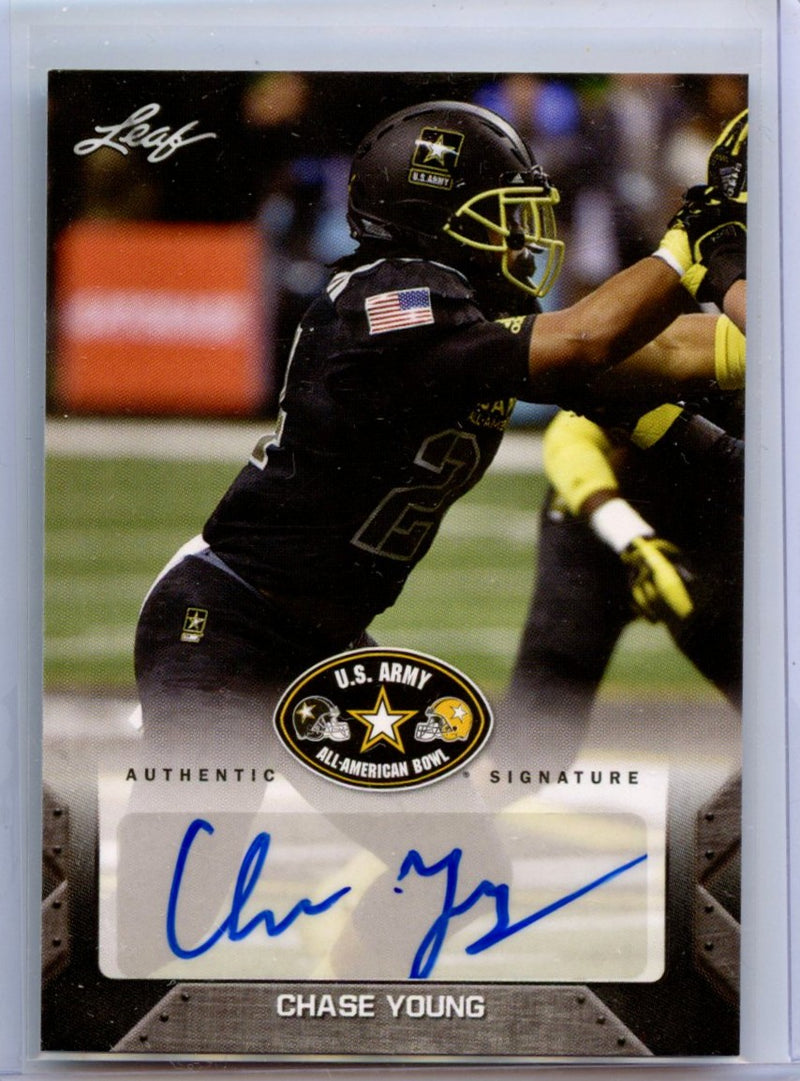 Chase Young 2017 Leaf US Army All American Bowl Auto #BA-15-1