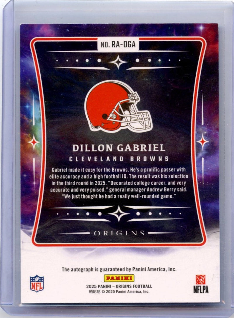 Dillon Gabriel 2025 Panini Origins Rookie Auto 13/49 #RA-DGA-2